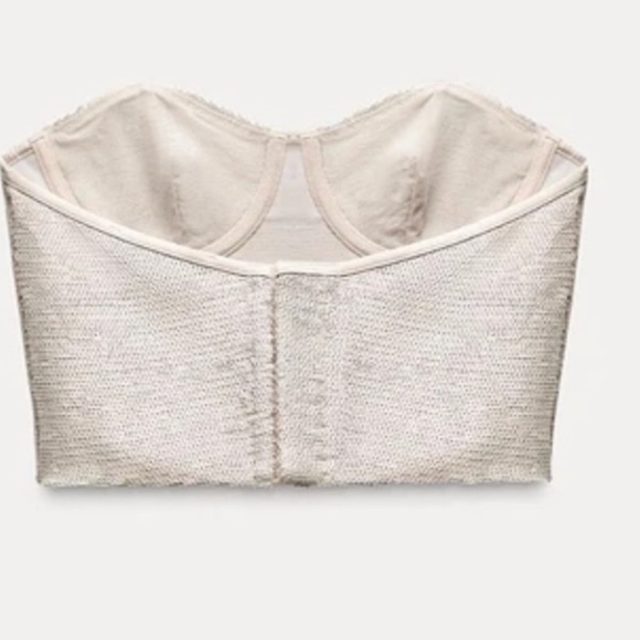 NWT Zara🎄 holiday SEQUIN CORSET TOP perfect for the holiday season Size M and L - Picture 17 of 17